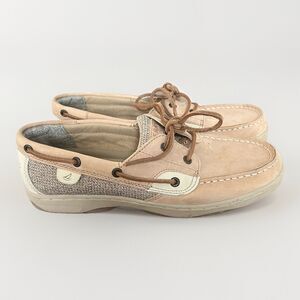 Sperry Top Siders Loafers Women Shoes-Memory Foam-Leather/Mesh-Tan Brown 6M